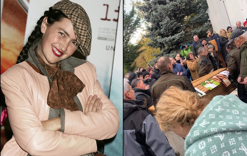 Primul soț al Ronei Hartner a venit la înmormântarea artistei. Rocco Sedano a însoțit-o pe fiica lui, Rita Sumalya FOTO