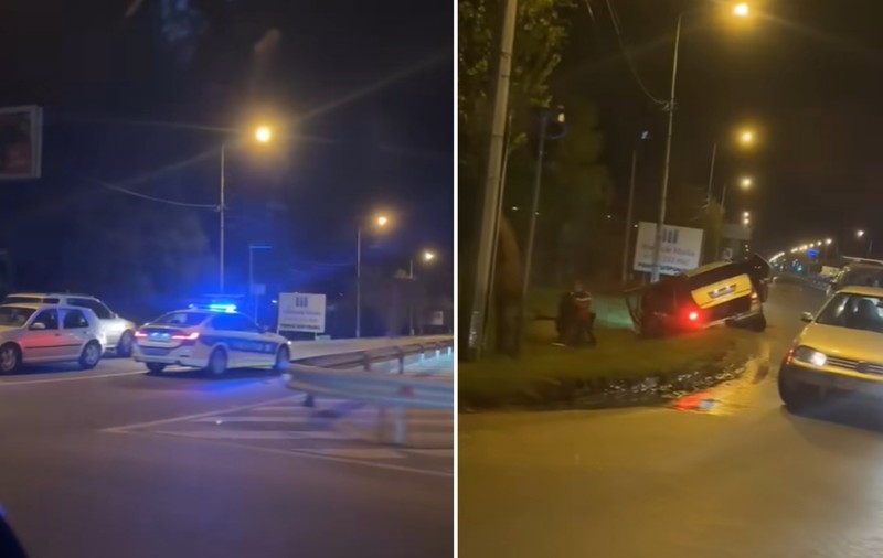 Mașină cu migranți, oprită cu nouă focuri de armă de polițiști, în Timișoara. Imagini cu momentul în care oamenii sar din vehicul și fug
