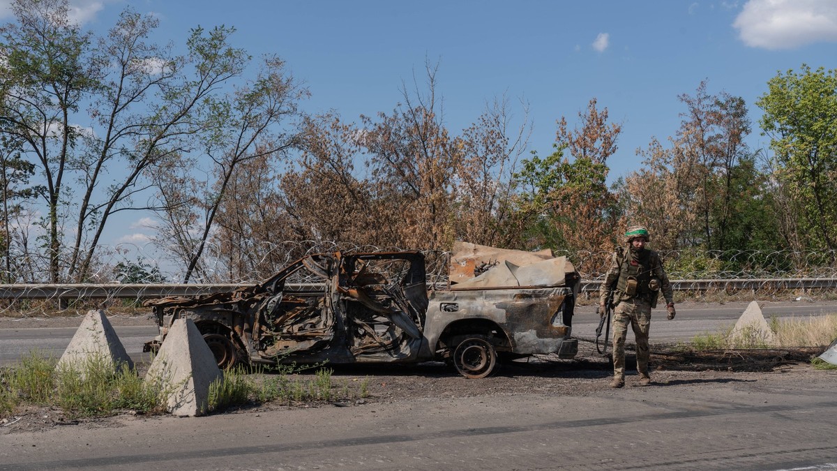 Soldat ucrainean la Drujkivka, în Donețk Foto: Profimedia