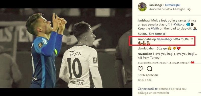Simona Halep i-a scris un mesaj pe rețelele de socializare lui Ianis Hagi!