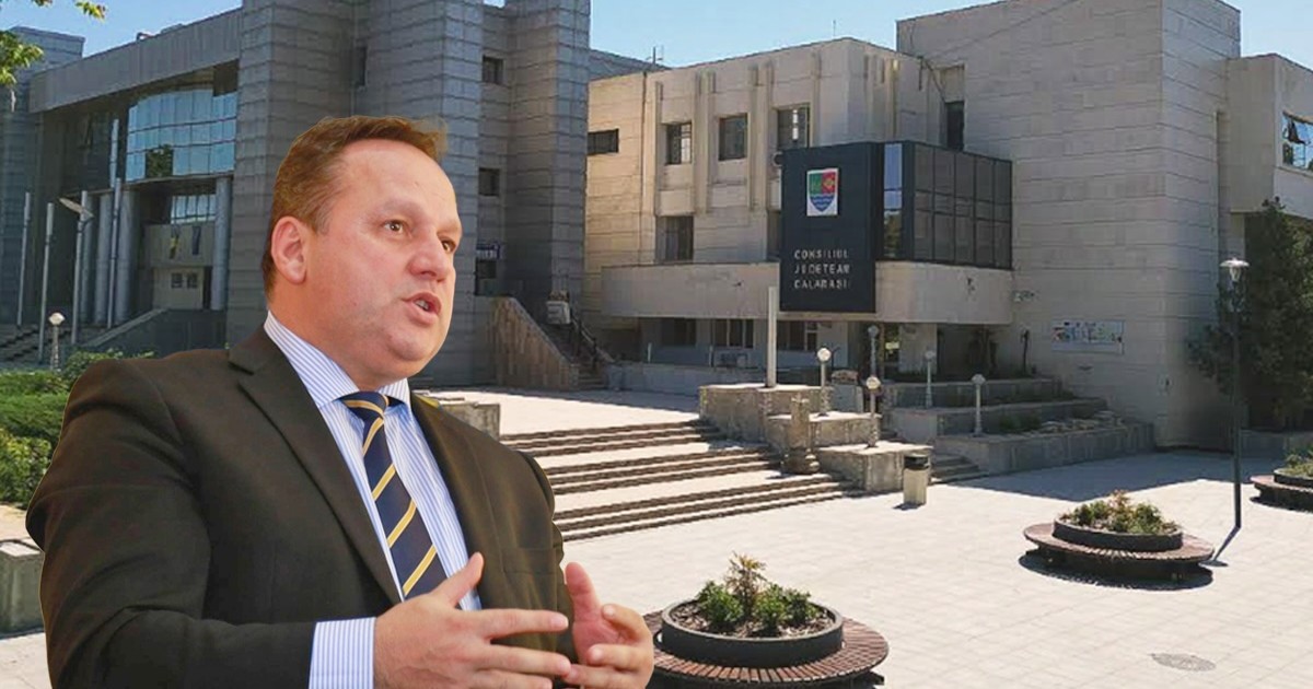 Vasile Iliuță și sediu Consiliului Județean Călărași