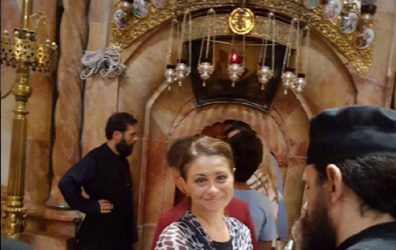 Corina Dănilă s-a creştinat în apele râului Iordan. Cum a fost surprinsă