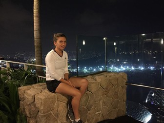 Simona Halep a ajuns la Singapore. foto: Facebook.com