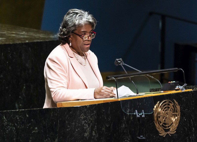 Linda Thomas-Greenfield, în vârstă de 69 de ani, și-a preluat mandatul de ambasador al SUA la ONU în februarie 2021. Ea a mai ocupat funcția de secretarul de stat adjunct al SUA pentru afaceri africane din 2013 până în 2017. | Foto: EPA