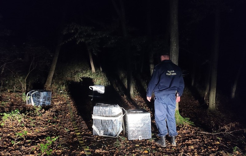 6.000 de pachete de țigări, confiscate la Darabani. Polițiștii au tras focuri de armă pentru a opri traficanții