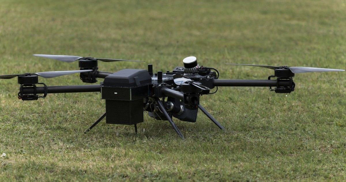 Bundeswehr prezintă drona interceptoare A1-Falke de la Argus Interception la expoziția de apărare cu drone din a doua zi a exercițiului de amploare „Red Storm Bravo”, 26 septembrie 2025, Hamburg