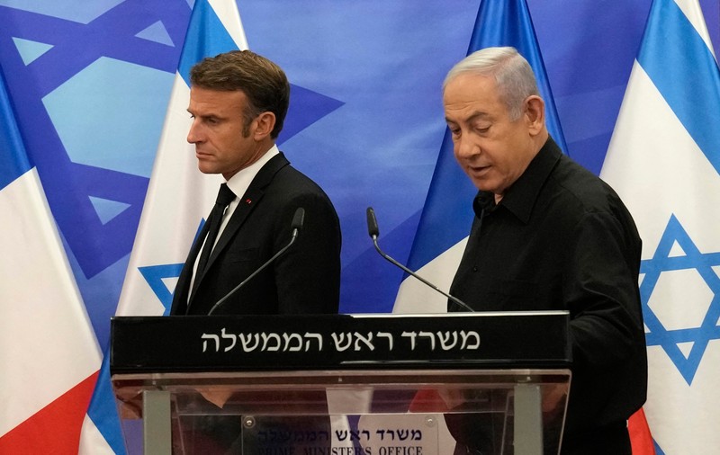 Netanyahu îi răspunde lui Macron, care a spus că bombardamentele israeliene ucid civili în Gaza: „A făcut o greșeală gravă, din punct de vedere faptic și moral”