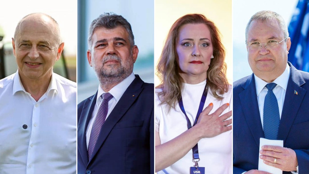 Mircea Geoană, Marcel Ciolacu, Elena Lasconi și Nicolae Ciucă Colaj Libertatea