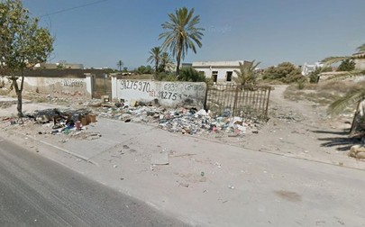 Gunoaie pe drumul Monastir Hammamet. Sursa foto: Google Maps