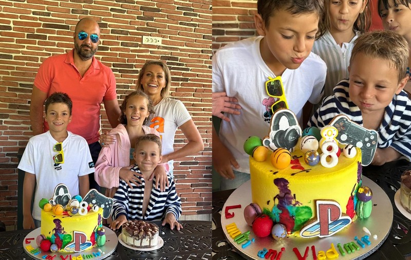 Imagini adorabile cu copiii Mirelei Vaida. Vladimir, fiul mijlociu al vedetei, împlinește 8 ani