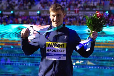 Maxime Grousset a luat argintul în proba de 100 de metri liber de la Mondialele de la Budapesta (foto Hepta)