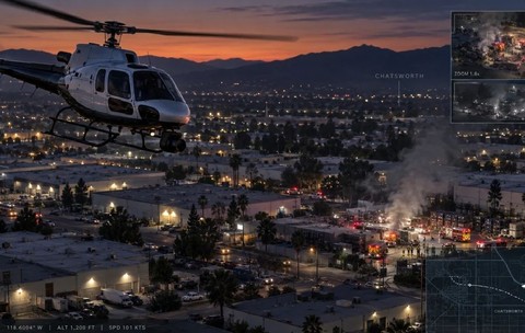 Elicopter de știri prăbușit în LA. Trei oameni morți