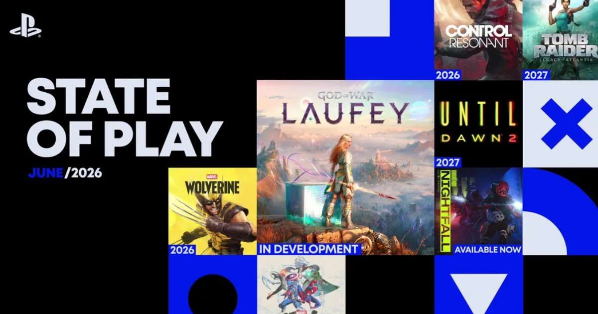 Colaj cu jocurile God of War: Laufery, Marvel's Wolverine și Until Dawn 2, prezentate în cadrul Sony State of Play din iunie 2026.