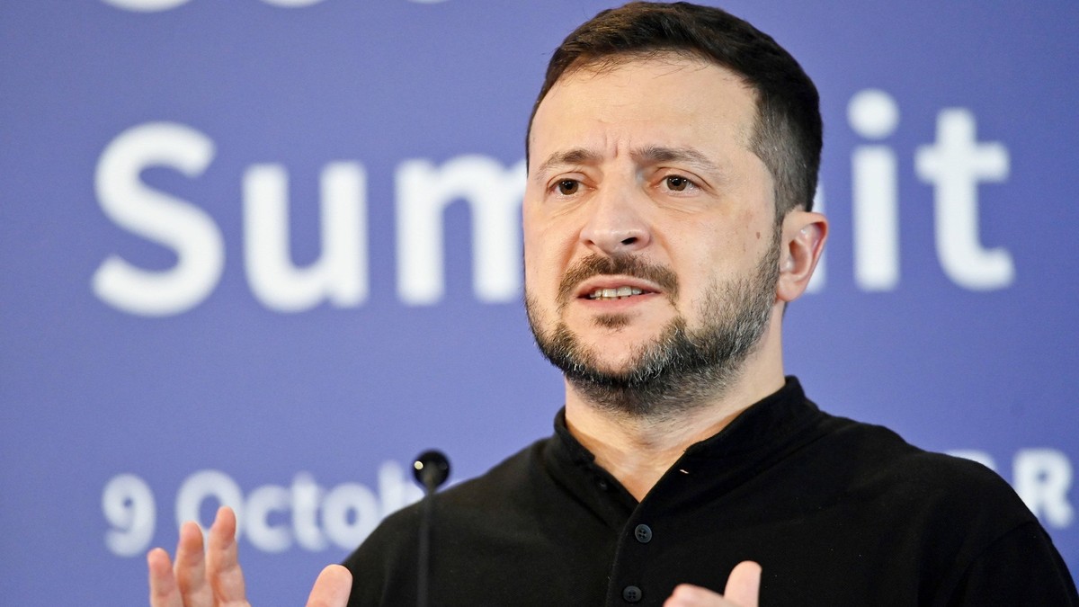 Volodimir Zelenski la conferința de presă desfășurată după summitul Ucraina - Europa de Sud-Est Foto: Profimedia