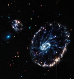 Galagia Cartwheel, surprinsă de telescopul spaţial Hubble. Foto: NASA