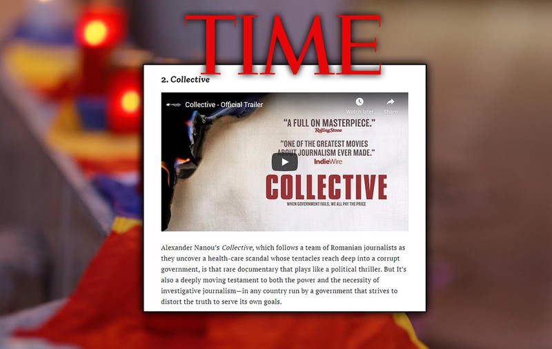 Revista Time pune „Colectiv” pe locul 2 în Top 10 filme ale lui 2020! „Un testament profund emoționant al puterii și necesității jurnalismului de investigație”