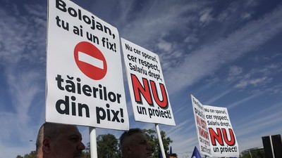 Protest impotriva masurilor de austeritate Bucuresti