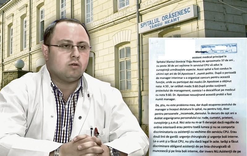 Efectele politizării | “Oamenii lui îi spun «Împăratul». Ne teroriza”. Alt cadru medical reacționează în cazul managerului de spital acuzat de avansuri sexuale