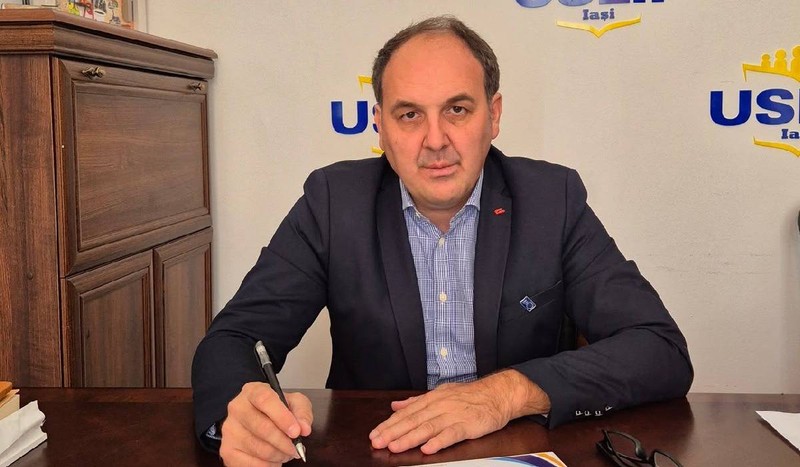 Laviniu Lăcustă, președintele Uniunii Sindicatelor Libere din Învăţământul Preuniversitar Iaşi. Foto: Facebook