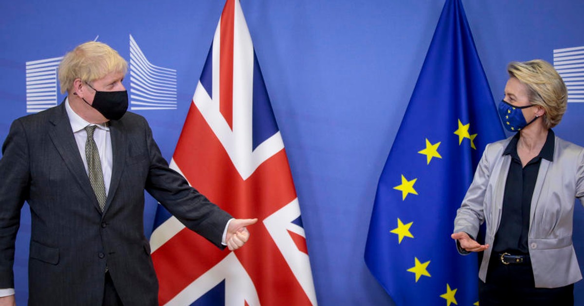 Boris Johnson și Ursula von der Leyen (foto EPA)