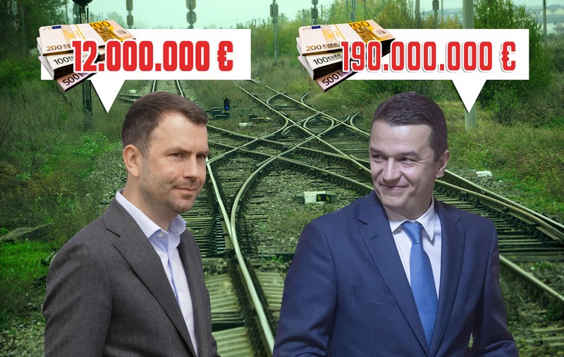 Cum explică Ministerul Transporturilor faptul că refacerea unui fir pe o rută CFR a costat 12 milioane de euro pe timpul lui Drulă, iar acum sare de 190 de milioane