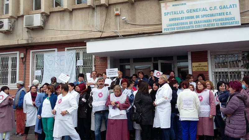 Medicii au ieșit în stradă la Galați