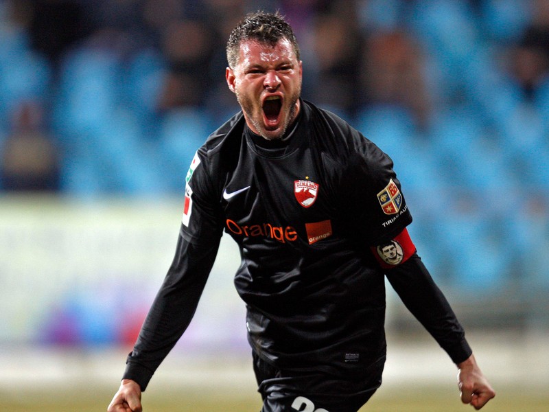 Marius Niculae, bucurându-se după un gol marcat pentru Dinamo. FOTO: Hepta