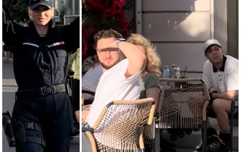 Video viral cu o jandarmeriță în uniformă care defilează pe străzile Bucureștiului: „Crezi că reziști ispitei?” | VIDEO