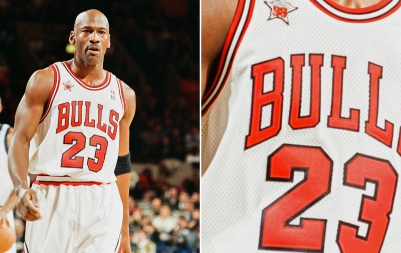 Michael Jordan de la Chicago Bulls în timpul meciului NBA All-Star din 1998, pe 8 februarie 1998, la Madison Square Garden din New York City. 