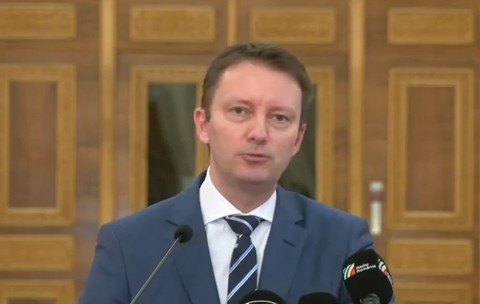 Siegfried Mureșan la Parlament, în timpul unei conferințe de presă