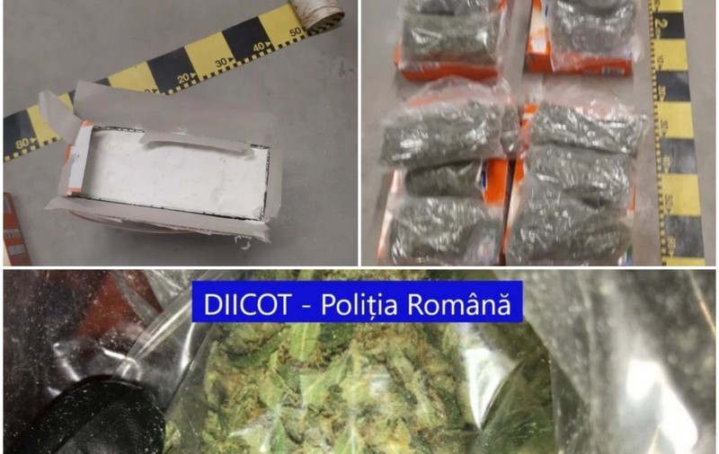 Canabis ascuns în cutii de detergent. Doi ieșeni, prinși în flagrant când ridicau drogurile de la o firmă de curierat