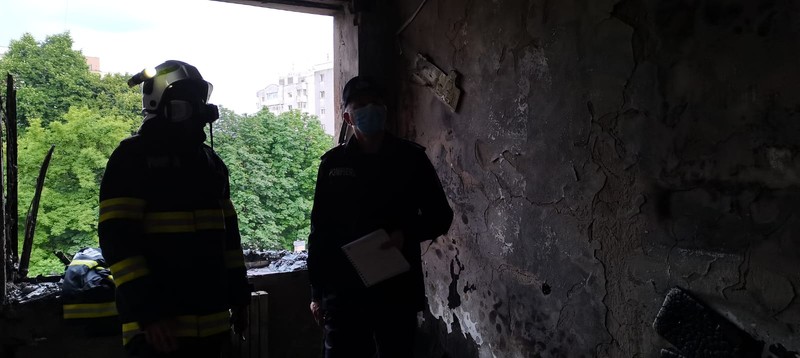 Sala de tratament unde a izbucnit incendiul a fost cea mai afectată (foto Consiliul Județean Iași)
