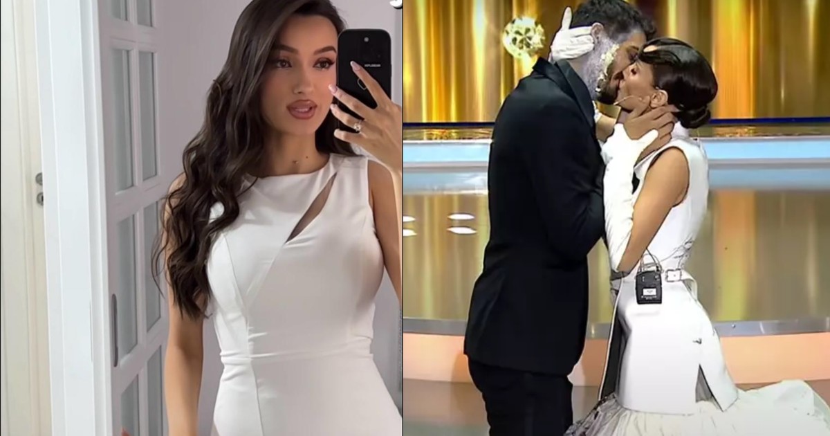 Viviana Sposub - în rochie de mireasă