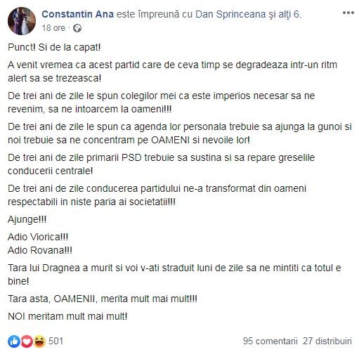 Mesajul unui primar PSD către liderii partidului