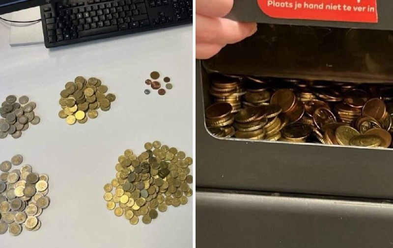 Un bancomat a început „să scuipe” brusc bani, dar oamenii nu s-au atins de monedele împrăștiate lângă aparatul din Rotterdam
