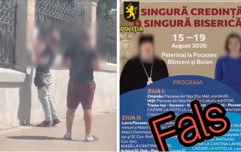 Doi străini, reținuți în Chişinău în timp ce lipeau afişe cu imaginea Maiei Sandu şi a mitropolitului Basarabiei. Autorităţile suspectează că ar urmări perturbarea procesului electoral