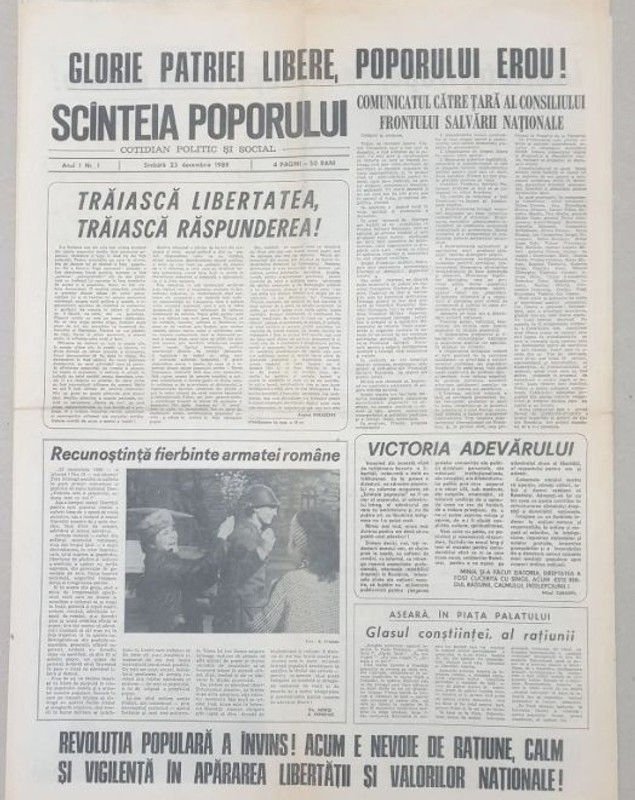 Cum a preluat Ion Iliescu puterea absolută în timpul Revoluției din decembrie 1989. „Am intrat în legătură cu ambasada sovietică ca să comunice la Moscova, să se ştie cine suntem şi ce vrem”