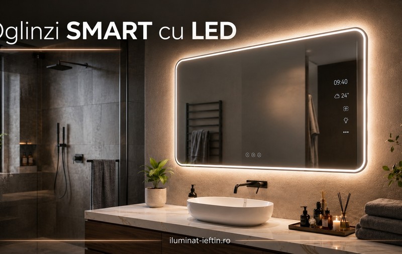 Oglinzi baie cu LED: eleganță, lumină corectă și funcții smart pentru baia modernă