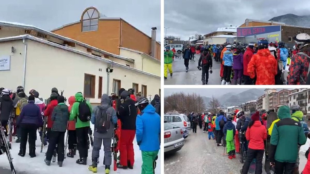 Aglomeratie pe partile de schii din Bulgaria (foto captura video)