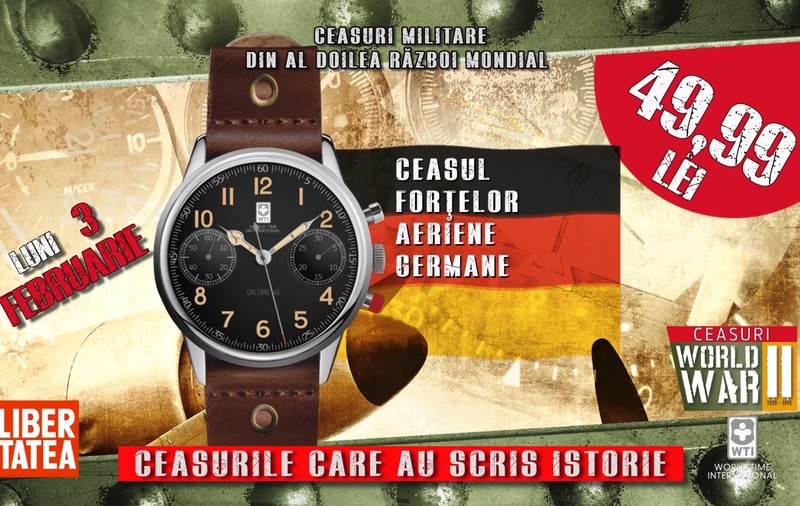 Libertatea îți prezintă o colecție-eveniment: 12 ceasuri din Cel De-al Doilea Război Mondial