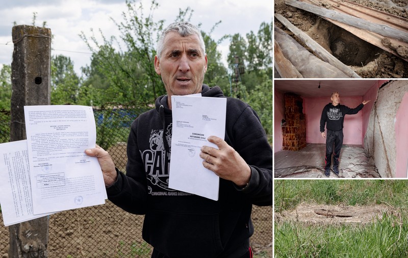 VIDEOREPORTAJ. După ce a obligat în instanță Primăria Mătăsari să-și ia țevile de canalizare din grădina lui, Claudiu vrea să meargă la Parchetul European: „Mă duc la doamna Kovesi!”