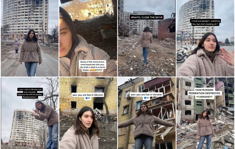 Tânăra ucraineană care își descrie viața în război în clipuri pe TikTok, cu zeci de milioane de vizualizări. „Mulți ruși îmi scriu că sunt alături de mine”