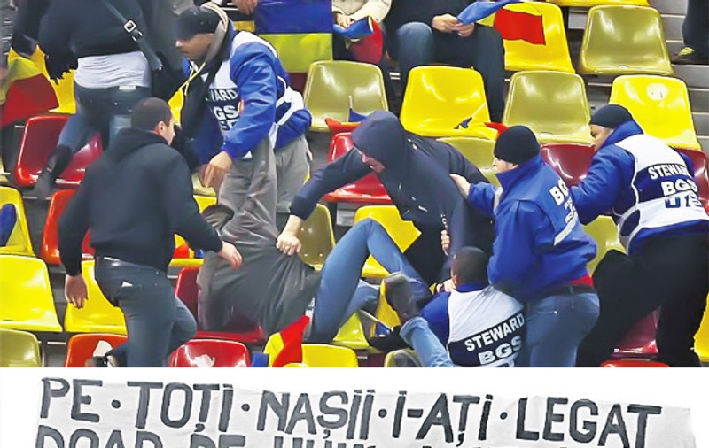 FRFight. Puţinii fani ai naţionalei s-au războit cu forţele de ordine la meciul cu Belgia