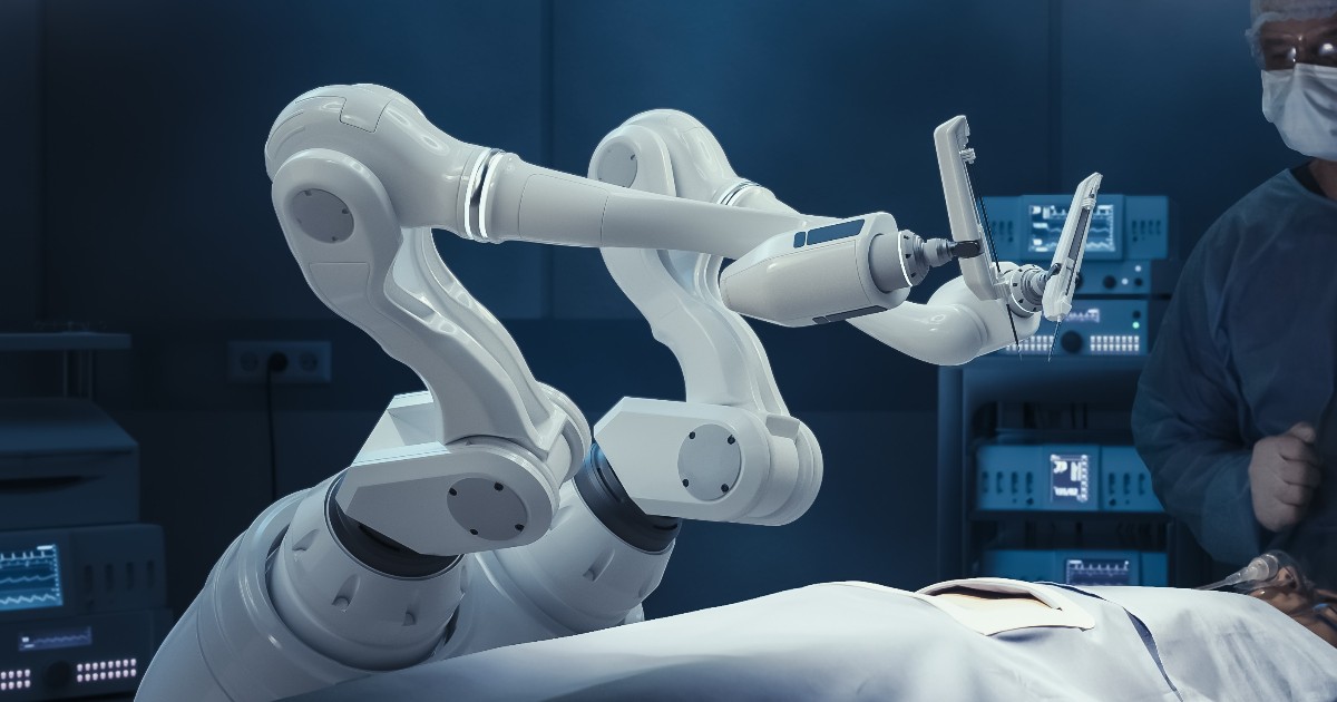 În imagine este ilustrată o operație robotică