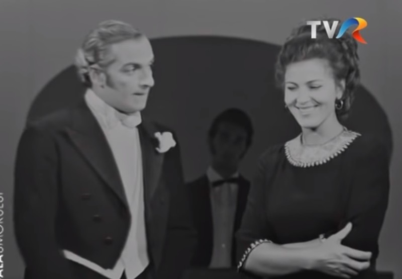 Ștefan Bănică sr. și Irina Loghin, în anii '70. Captură: TVR