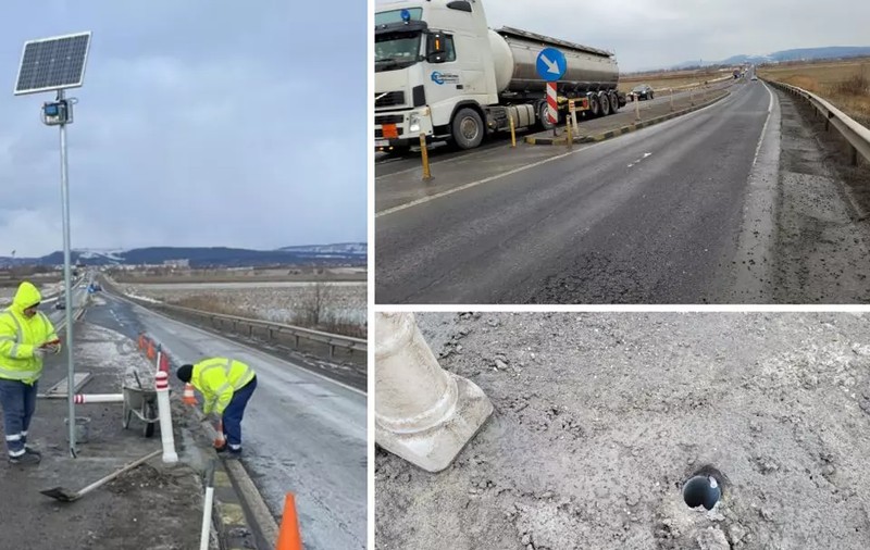Panourile solare furate de pe DN1, între Brașov și Sibiu, găsite de polițiști. Un bărbat a fost reținut