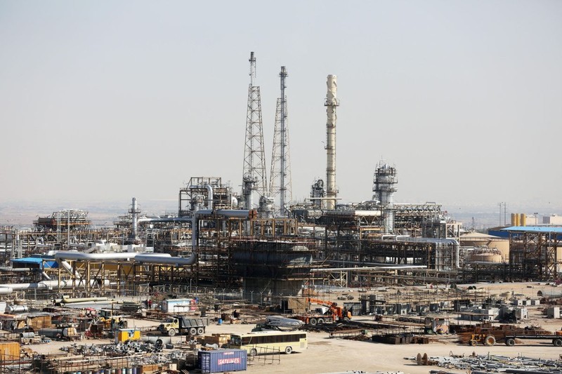 ISFAHAN, IRAN, NOVEMBER 08: A general view of Isfahan Refinery, one of the largest refineries in Iran and is considered as the first refinery in the country in terms of diversity of petroleum products in Isfahan, Iran on November 08, 2023. The products of this refinery include liquefied gas, gasoline, gas oil, aviation fuel types, kerosene, solvents, crude oil and sulfur. Fatemeh Bahrami / Anadolu