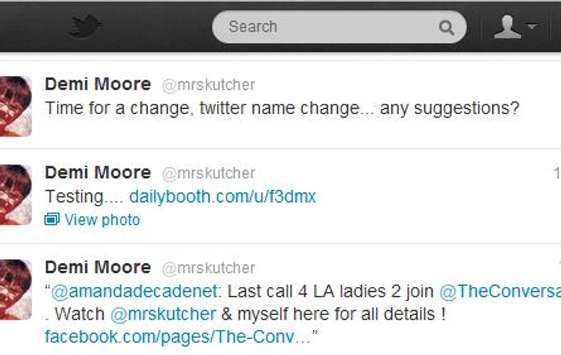 Demi Moore, hotărâtă să-l dea uitării pe Ashton! Vrea să-și schimbe numele de Mrs Kutcher, de pe Twitter
