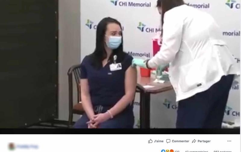 Imagini cu o infirmieră care leșină după ce i-a fost administrat vaccinul anti-COVID, rupte din context