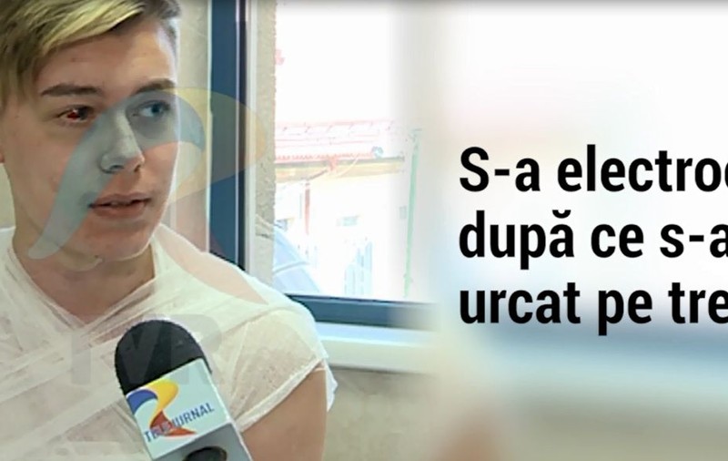 VIDEO. Doi copii au murit, după ce s-au urcat pe tren și s-au electrocutat. Alți șase copii, electrocutați pe calea ferată